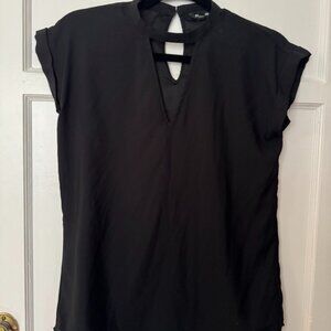Express choker neck satin blouse